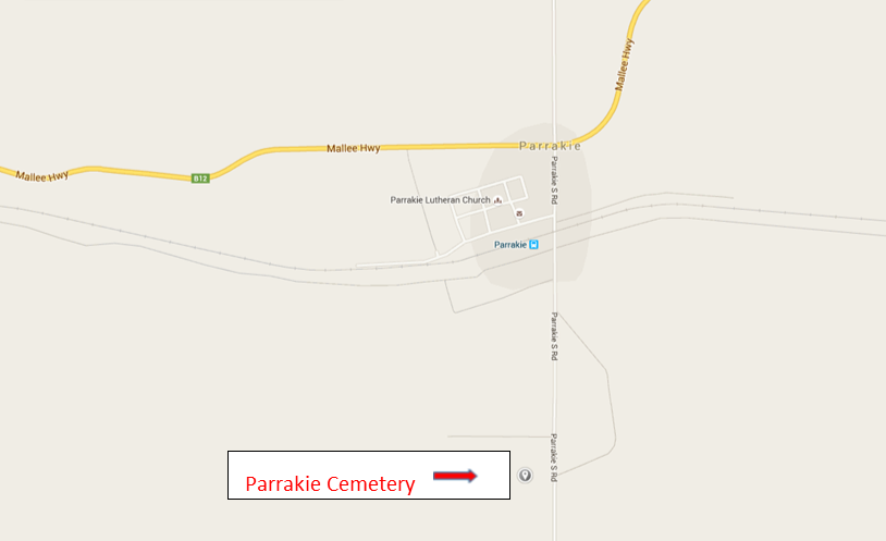 Parrakie Cemetery Map